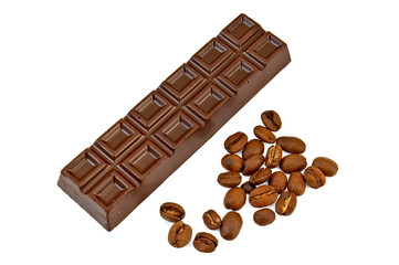 Chocolate with coffee beans