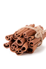 Cinnamon bundle, isolated over white
