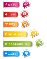 shopping Labels & buttons