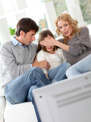 Parents preventing child from vwatching violent movie