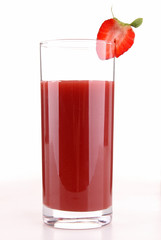 isolated strawberry drink