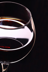 A wineglass with delicious wine