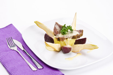 Rindfleisch mit Meerrettichsoße