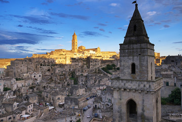 i sassi di Matera visti dal campanile di San Pietro in Barisano