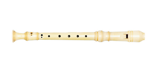 recorder flute isolated on white © tarasov_vl