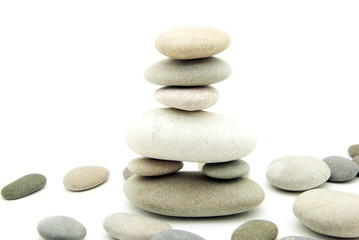 Obraz na płótnie Canvas Stack of balanced stones