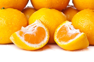 Naklejka na ściany i meble fresh orange mandarin