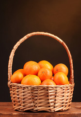 tangerines in a beautiful basket
