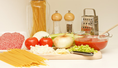 Pasta Vegetables and Marinara Sauce