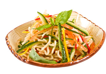 Japan salad with noodles and vegetables
