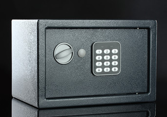 safe on black background