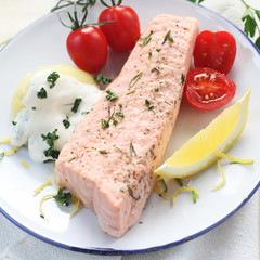 Steamed Salmon