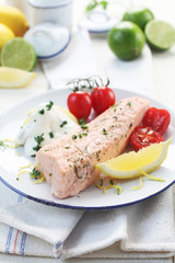 Steamed Salmon