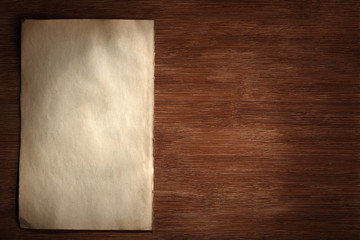 old paper on wood deck