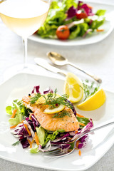 Salmon and Salad