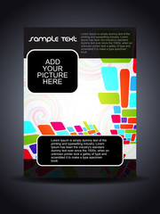 Naklejka premium Presentation of creative flyer or cover design