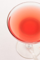 Glass with red cocktail