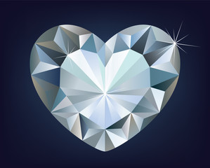 Vector shiny diamond heart
