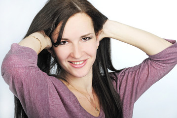 Fototapeta premium Portrait of the beautiful girl