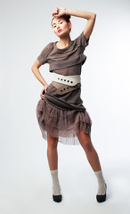 Young beautiful asian woman in contemporary dress