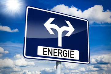 Ortseingangsschild mit Energie © Stockwerk-Fotodesign