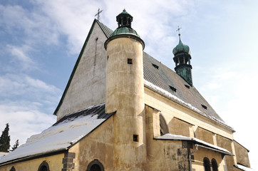Fototapeta na wymiar Slovak church of St. Catherine in Banska Stiavnica