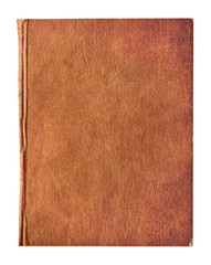 Old book cover isolated on white