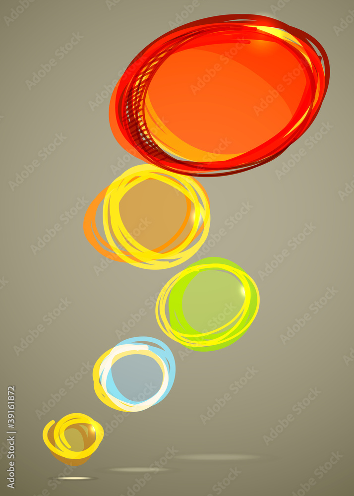 Poster background of abstract talking bubble