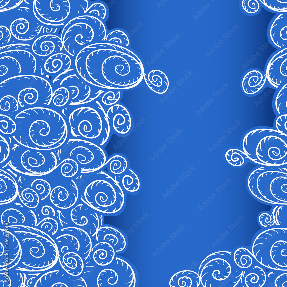Aufkleber seamless background of curled abstract clouds