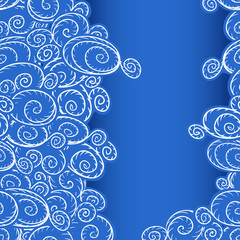 Seamless background of curled abstract clouds