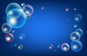 blue abstract texture with bubbles circles background