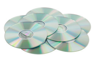 Scattered pile of CDs