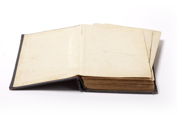 open old book on white background