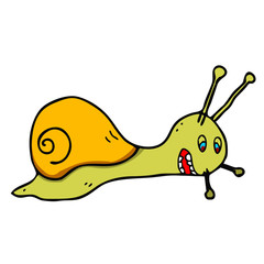 green snail cartoon