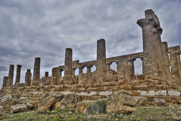 Greek temple of Agrigento in hdr