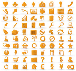 80 3D Icons orange - 39166652
