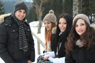 amici sulla neve
