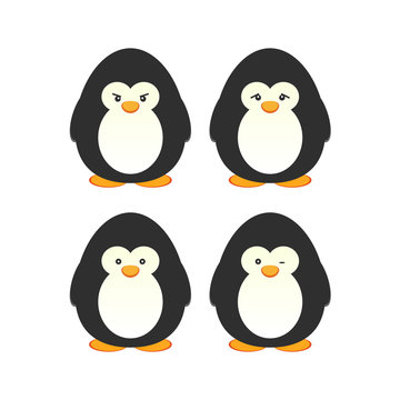 Cute penguin set