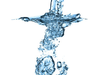 water splash isolated on white background