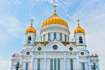 Fototapeta na wymiar Cathedral of Christ the Saviour in Moscow, Russia, Europe