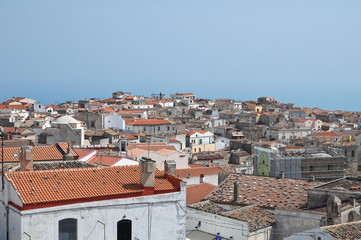 Panoramic view of Monte Sant'Angelo. Puglia. Italy.