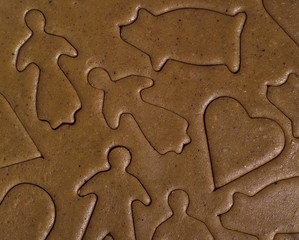 Unbaked gingerbread