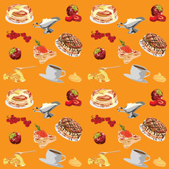background with pancakes