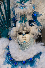 Carnaval de Venise masque bleu/argent
