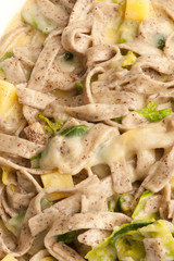 Pasta with vegetables and cheese