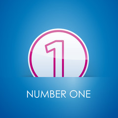 Logo slot with number one # Vector