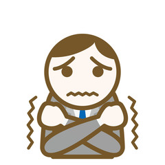 アイコン ビジネスマン A211 寒い