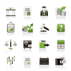 Stock exchange and finance icons - vector icon set