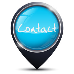 Symbole glossy vectoriel contact / informations / assistance