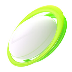 Glossy blank button design template isolated